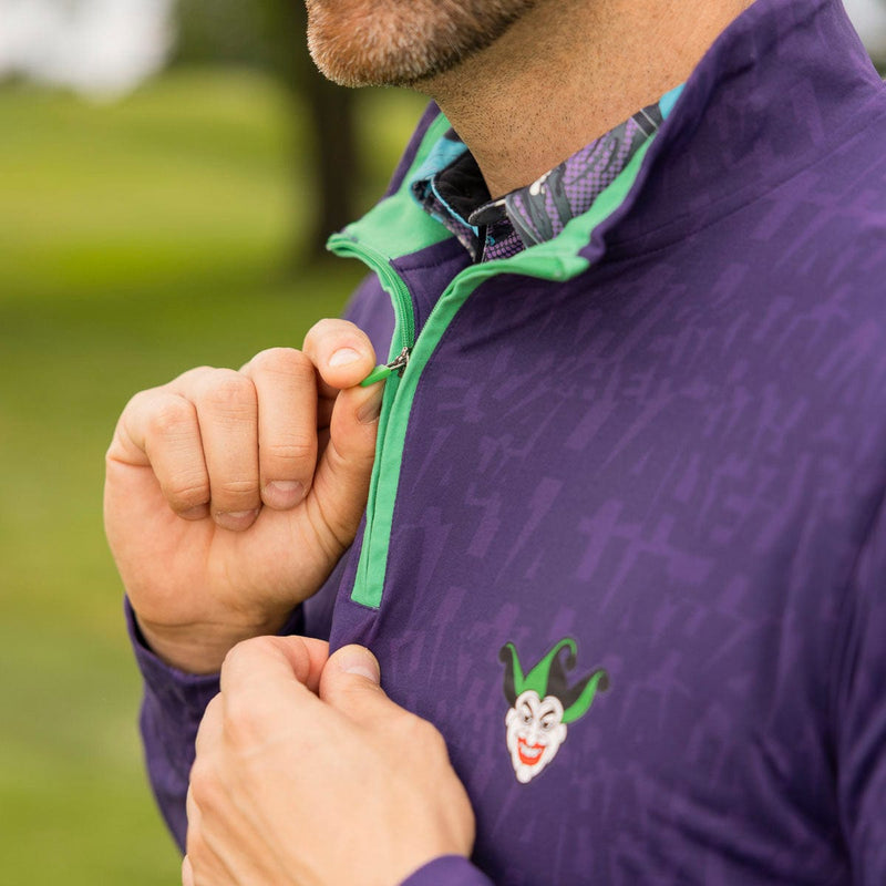 RSVLTS Clownin' a Round Quarter Zip in Purple — detail 3