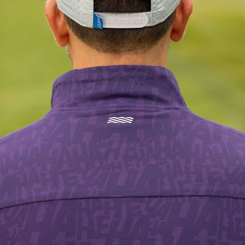 RSVLTS Clownin' a Round Quarter Zip in Purple — detail 5