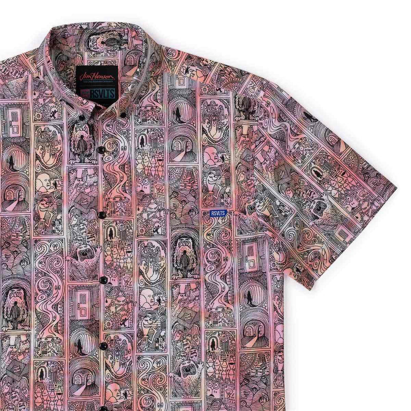RSVLTS By Henson's Hand KUNUFLEX Short Sleeve Shirt in Multicolor — front view