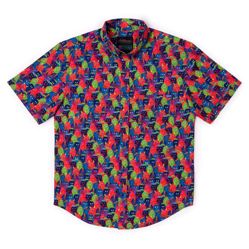 RSVLTS Curious Creatures KUNUFLEX Short Sleeve Shirt in Multicolor — detail 2