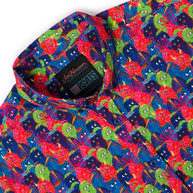 RSVLTS Curious Creatures KUNUFLEX Short Sleeve Shirt in Multicolor — detail 4