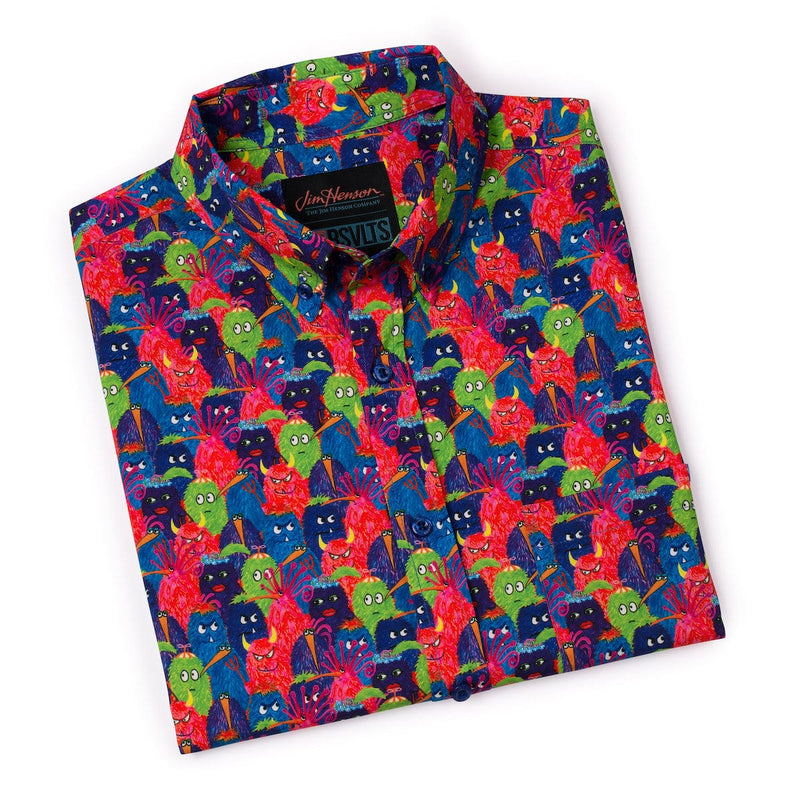 RSVLTS Curious Creatures KUNUFLEX Short Sleeve Shirt in Multicolor — detail 5
