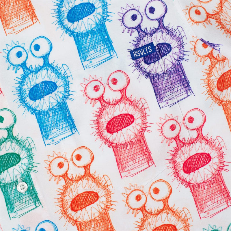RSVLTS What the Fuzz? KUNUFLEX Short Sleeve Shirt in Multicolor — detail 3