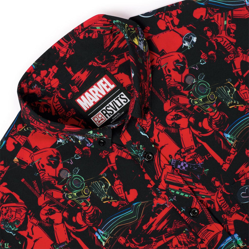 RSVLTS Maximum Effort KUNUFLEX Short Sleeve Shirt in Black — detail 3
