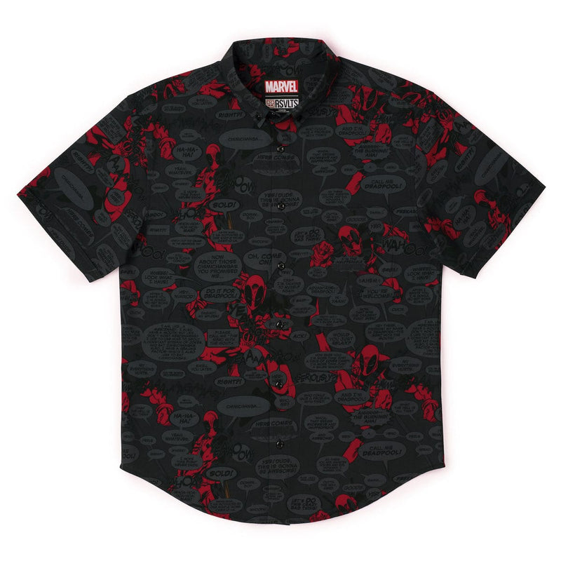 RSVLTS Merc with a Mouth KUNUFLEX Short Sleeve Shirt in Black — detail 4