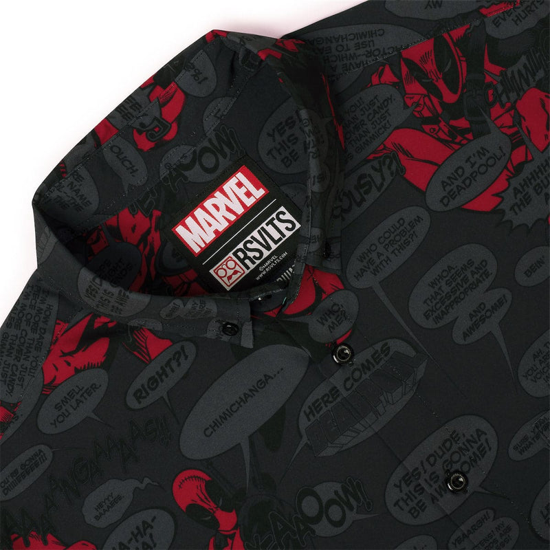 RSVLTS Merc with a Mouth KUNUFLEX Short Sleeve Shirt in Black — detail 5