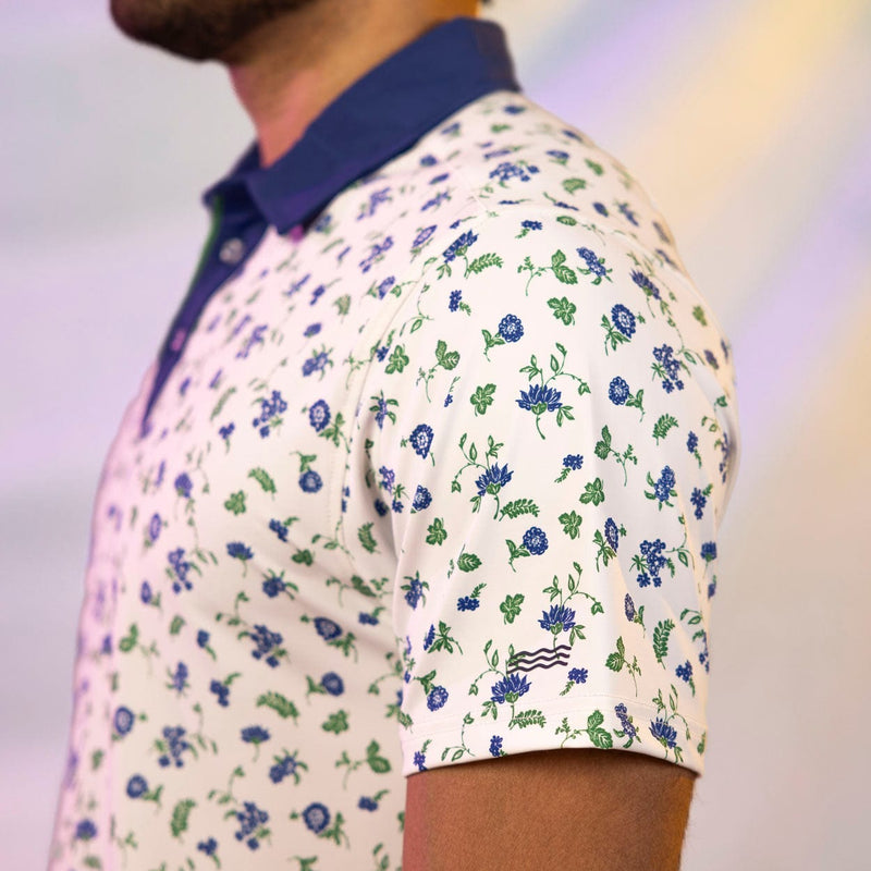 RSVLTS Grandma's Garden All-Day Polo in Blue — detail 6