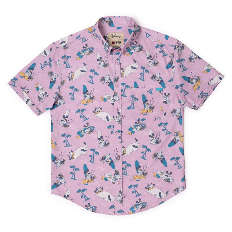 RSVLTS Shore Looks Relaxin' KUNUFLEX Short Sleeve Shirt in Pink — detail 4