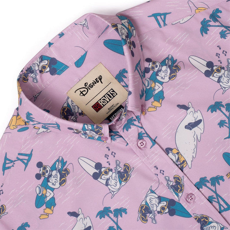 RSVLTS Shore Looks Relaxin' KUNUFLEX Short Sleeve Shirt in Pink — detail 7