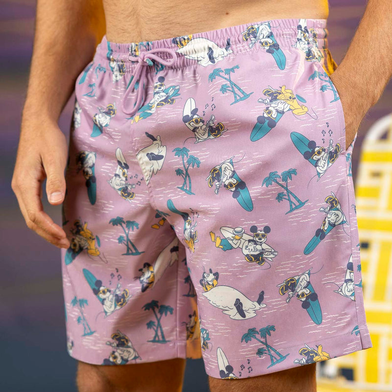 RSVLTS Shore Looks Relaxin' Hybrid Shorts in Pink — front view