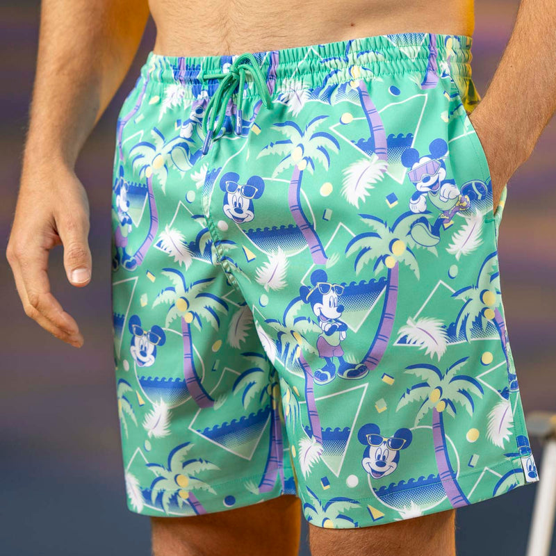 RSVLTS Cabana Mickey Hybrid Shorts in Green — detail 2