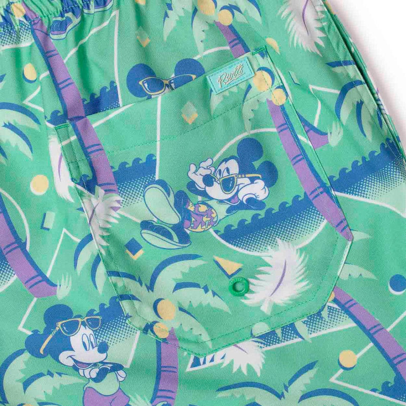 RSVLTS Cabana Mickey Hybrid Shorts in Green — detail 4