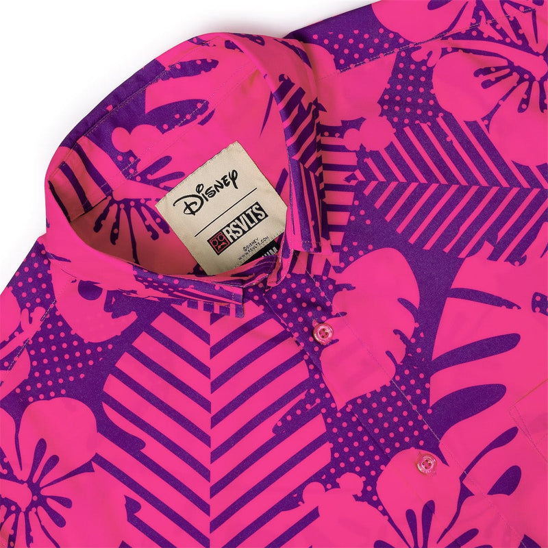 RSVLTS Lei It on Me KUNUFLEX Short Sleeve Shirt in Pink — detail 7