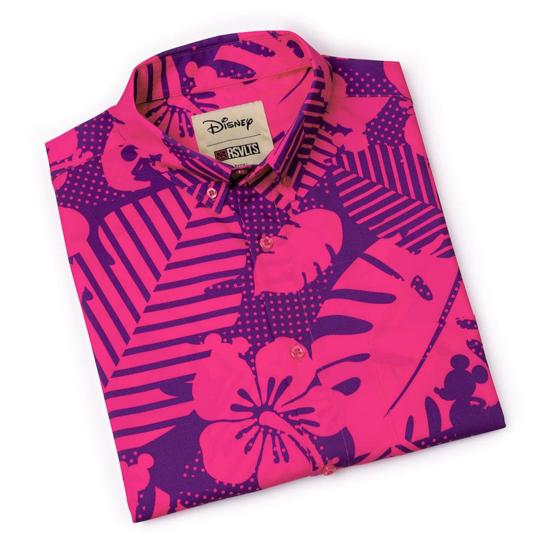 RSVLTS Lei It on Me KUNUFLEX Short Sleeve Shirt in Pink — detail 8