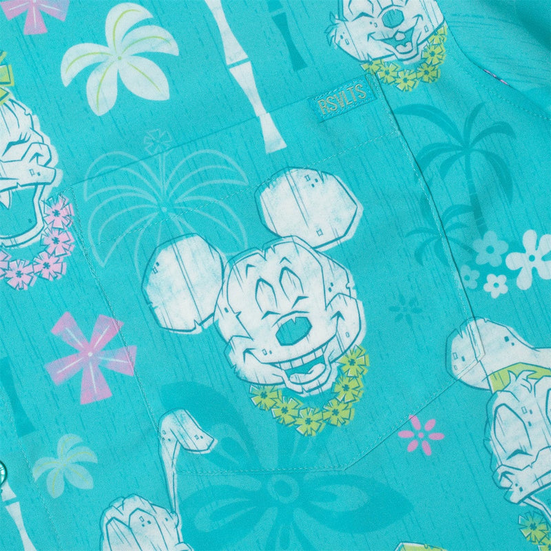 RSVLTS Island Smilin' KUNUFLEX Short Sleeve Shirt in Green — detail 2