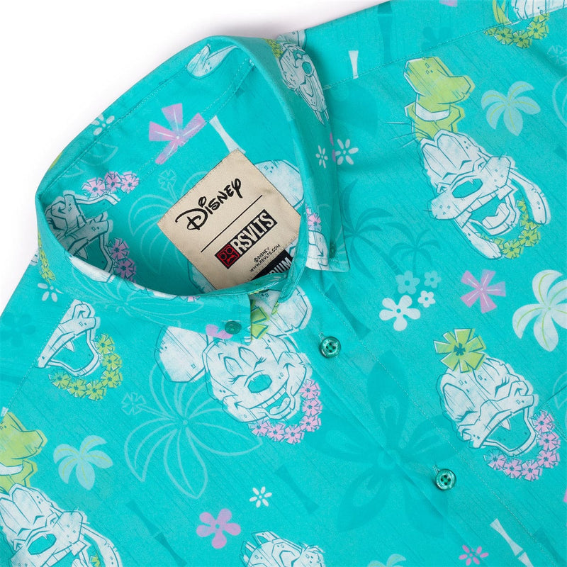 RSVLTS Island Smilin' KUNUFLEX Short Sleeve Shirt in Green — detail 3