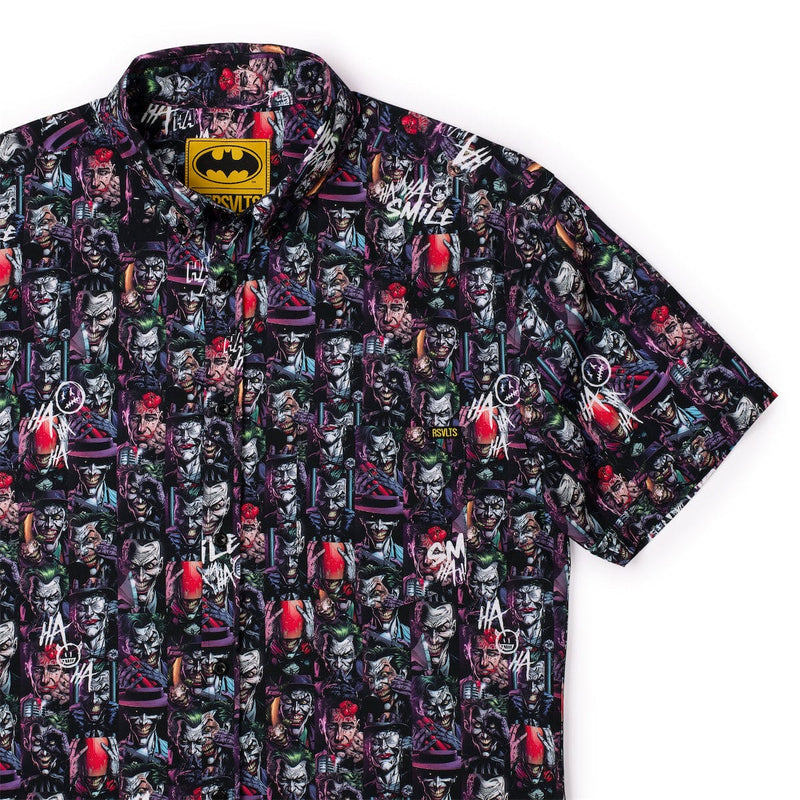 RSVLTS Last Laugh KUNUFLEX Short Sleeve Shirt in Black — detail 2