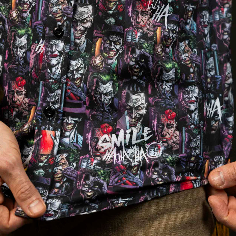 RSVLTS Last Laugh KUNUFLEX Short Sleeve Shirt in Black — detail 6