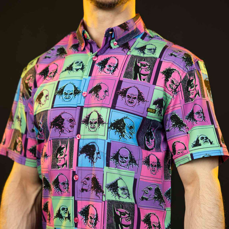 RSVLTS Penguin Pop KUNUFLEX Short Sleeve Shirt in Multicolor — detail 4