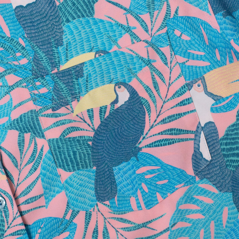 RSVLTS Toucan Tango KUNUFLEX Short Sleeve Shirt in Blue — detail 7