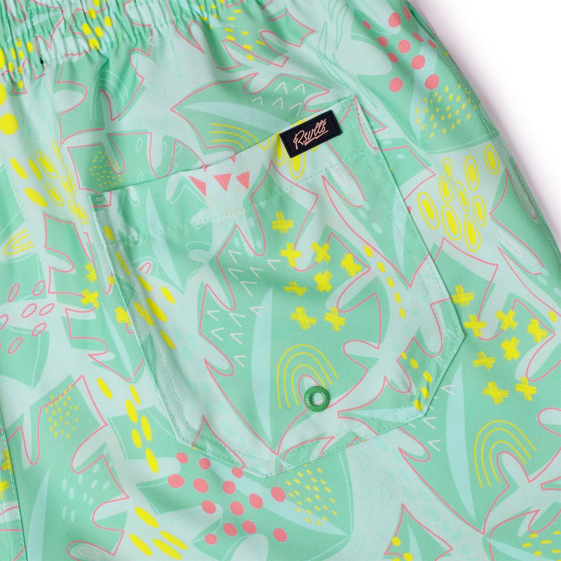 RSVLTS Wildberry Cove Hybrid Shorts in Green — detail 4
