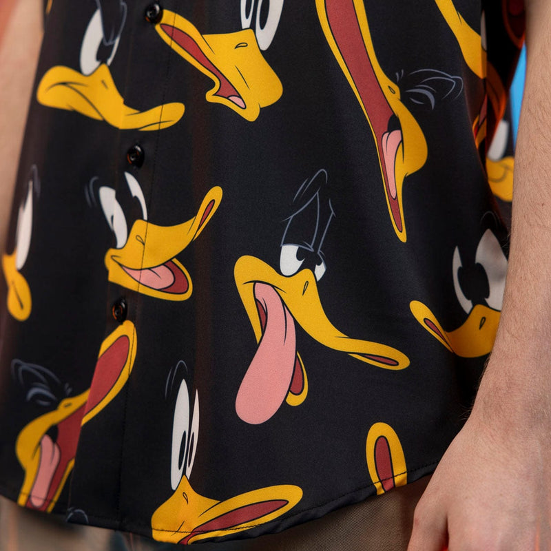 RSVLTS Duck Amuck KUNUFLEX Short Sleeve Shirt in Black — detail 6