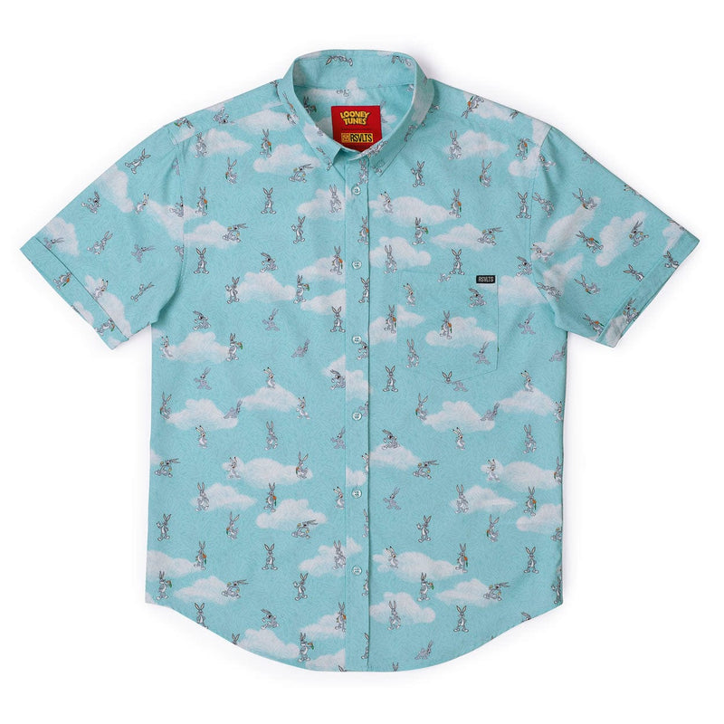 RSVLTS The Ehhh-volution of Bugs KUNUFLEX Short Sleeve Shirt in Blue — detail 3