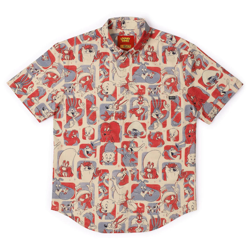 RSVLTS Tunes and Melodies KUNUFLEX Short Sleeve Shirt in Neutral — detail 3