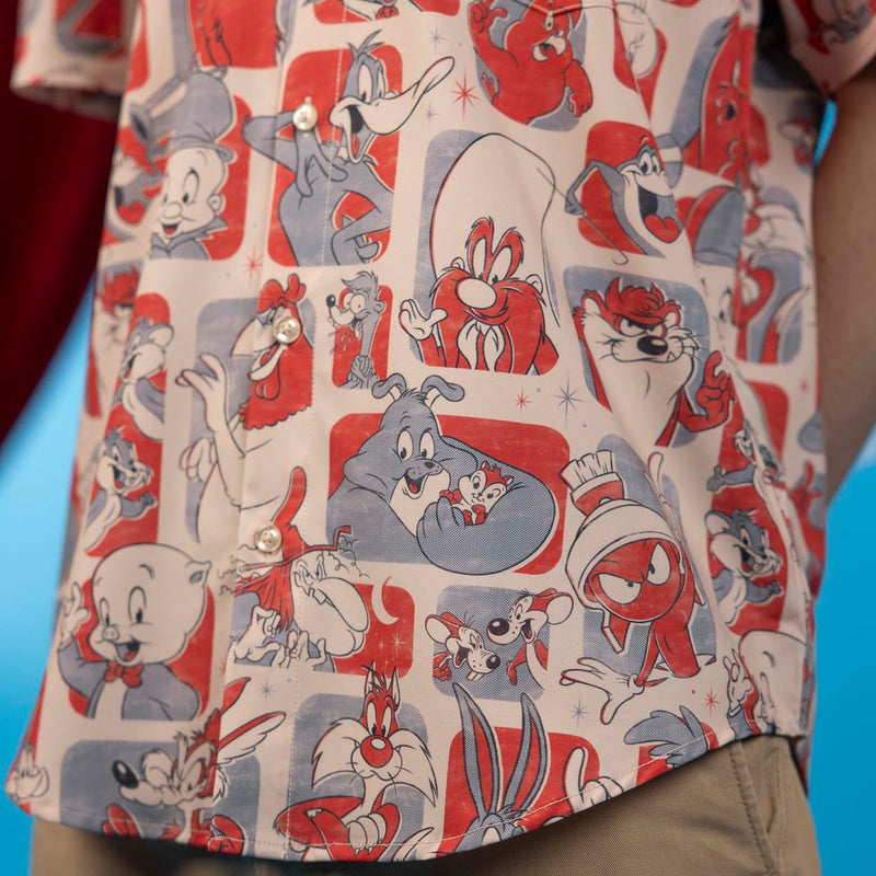 RSVLTS Tunes and Melodies KUNUFLEX Short Sleeve Shirt in Neutral — detail 6