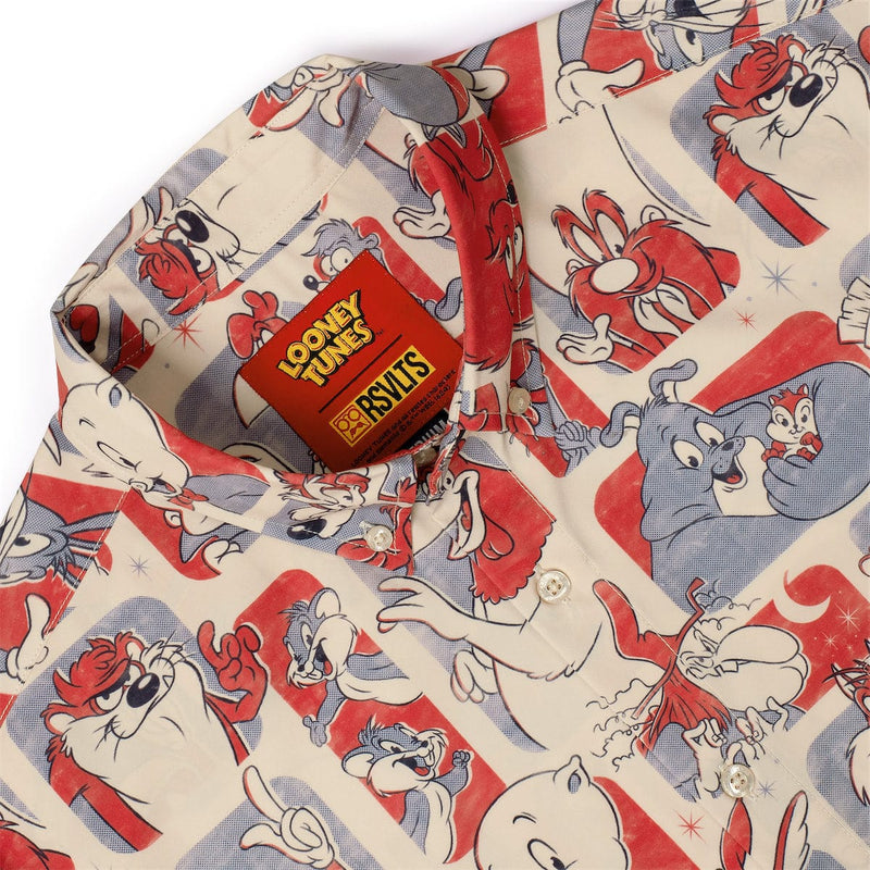 RSVLTS Tunes and Melodies KUNUFLEX Short Sleeve Shirt in Neutral — detail 7