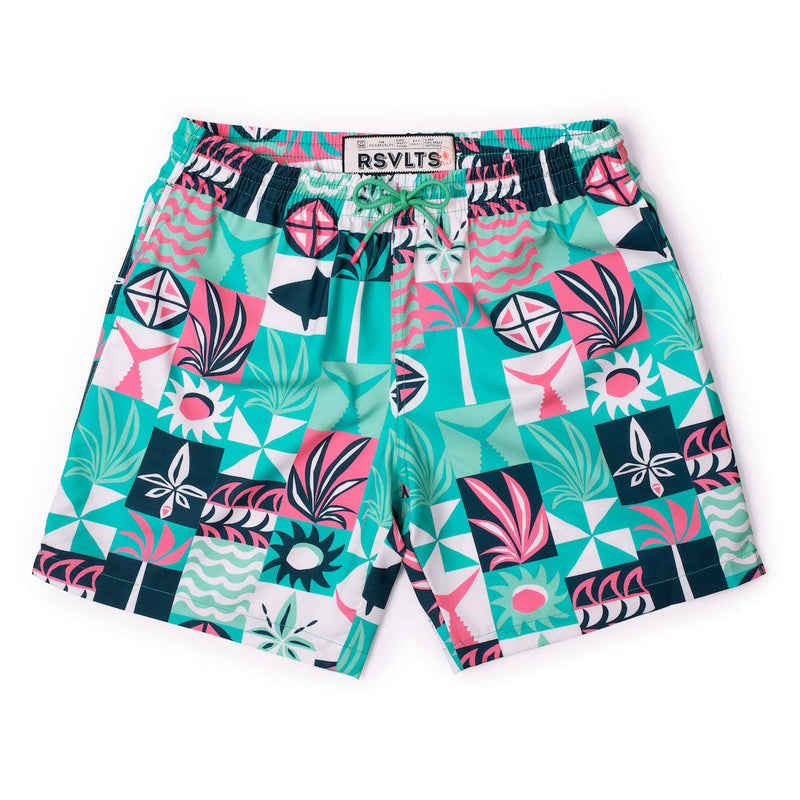 RSVLTS Shore Things Hybrid Shorts in Green — detail 2