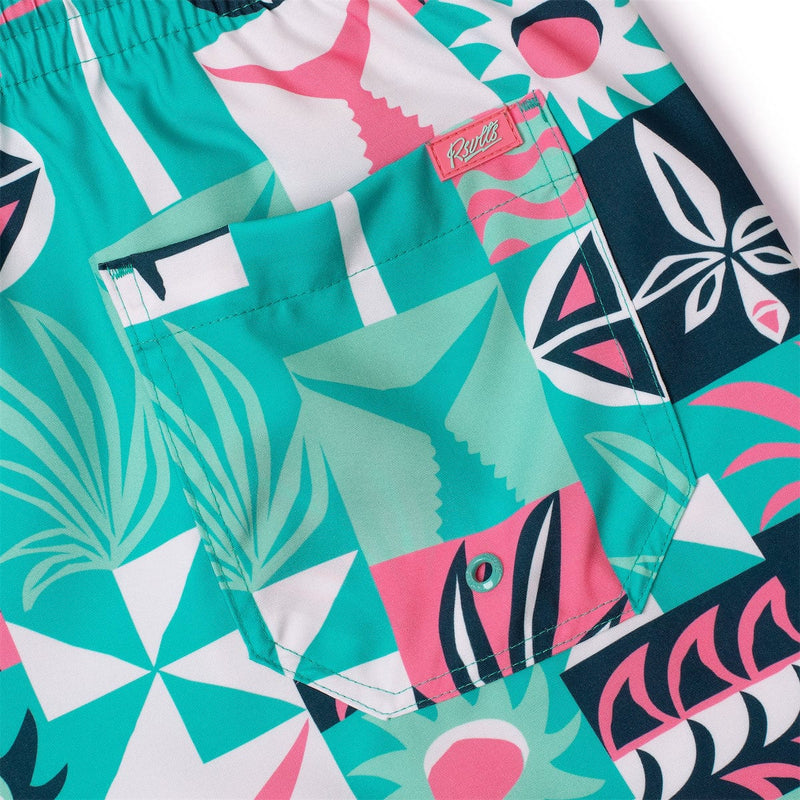 RSVLTS Shore Things Hybrid Shorts in Green — detail 3
