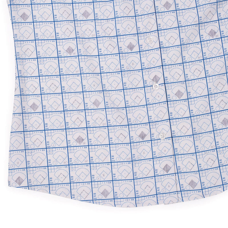 RSVLTS The Scorekeeper Women's KUNUFLEX Short Sleeve Shirt in Blue — detail 4