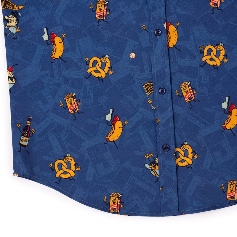 RSVLTS Bleacher Bites KUNUFLEX Short Sleeve Shirt in Blue — detail 4