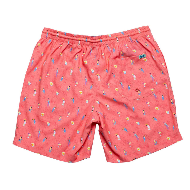 RSVLTS Tropical Flocktails Hybrid Shorts in Pink — detail 2