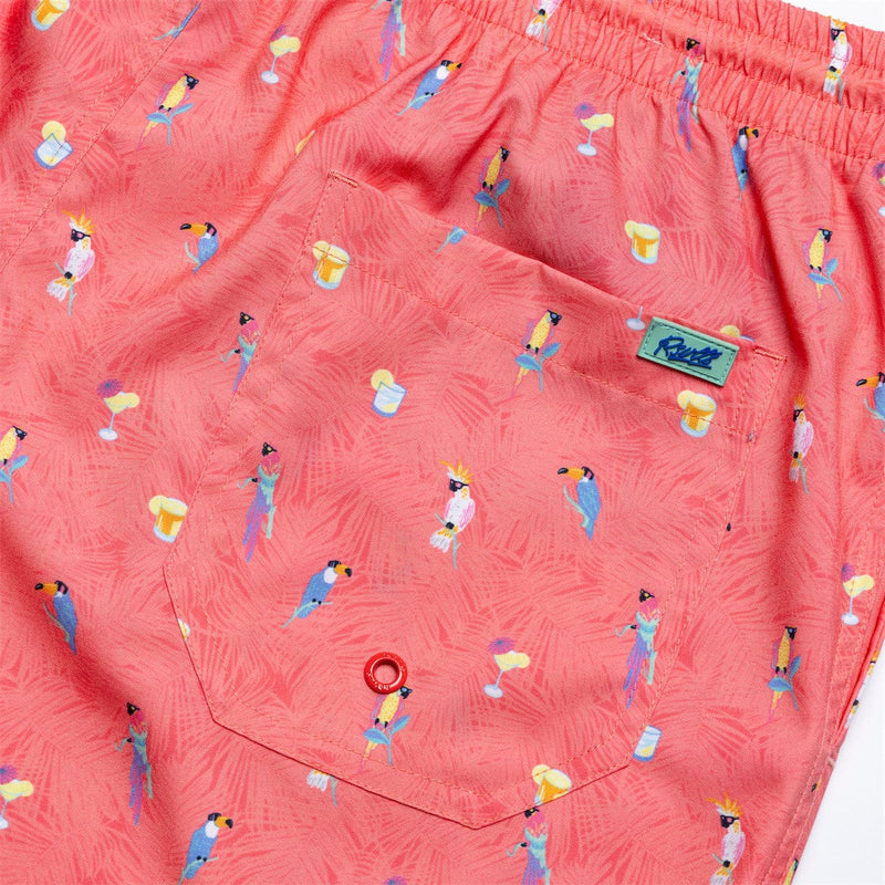 RSVLTS Tropical Flocktails Hybrid Shorts in Pink — detail 3