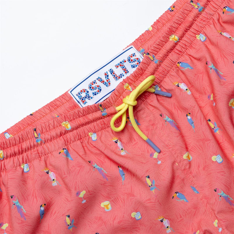 RSVLTS Tropical Flocktails Hybrid Shorts in Pink — detail 4