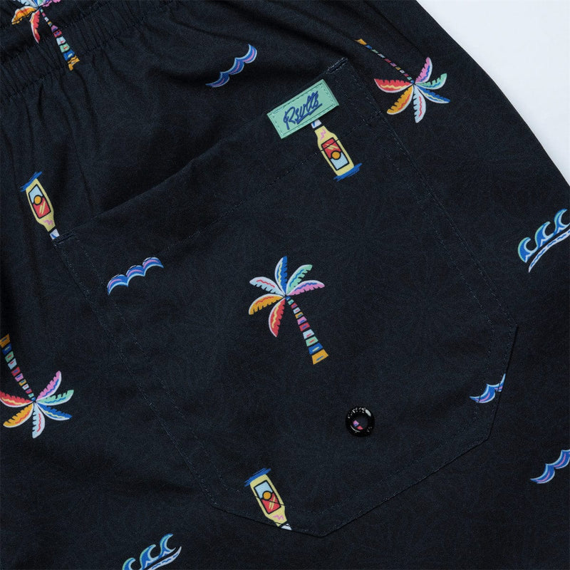 RSVLTS Cabana Nights Hybrid Shorts in Black — detail 3