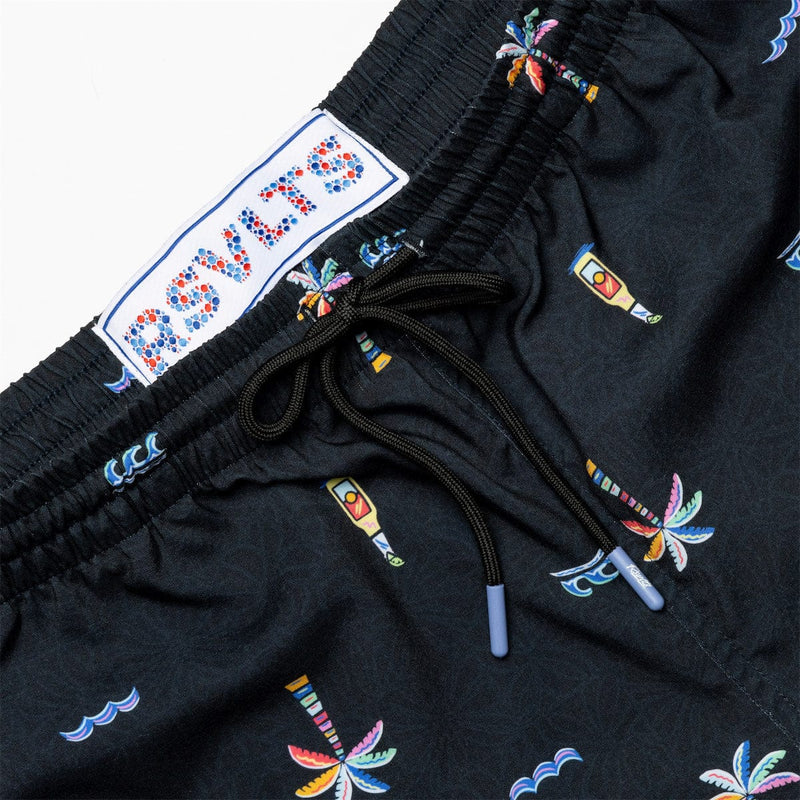 RSVLTS Cabana Nights Hybrid Shorts in Black — detail 4