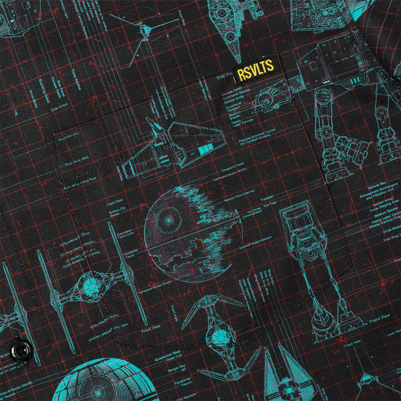 RSVLTS Quite Operational KUNUFLEX Short Sleeve Shirt in Black — detail 3