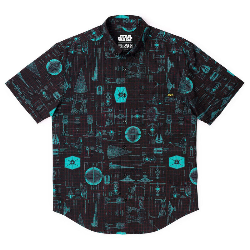 RSVLTS Quite Operational KUNUFLEX Short Sleeve Shirt in Black — detail 5