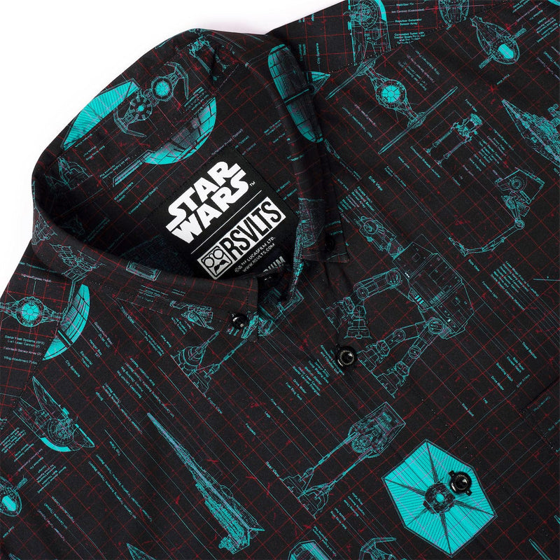RSVLTS Quite Operational KUNUFLEX Short Sleeve Shirt in Black — detail 7