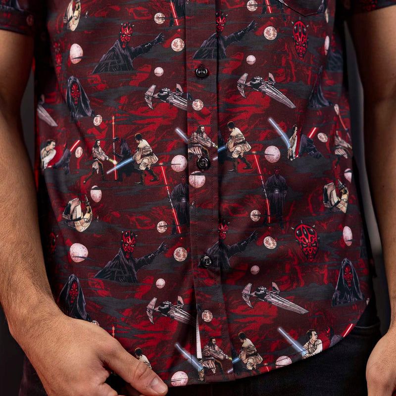 RSVLTS The Force and the Phantom KUNUFLEX Short Sleeve Shirt in Black — detail 5