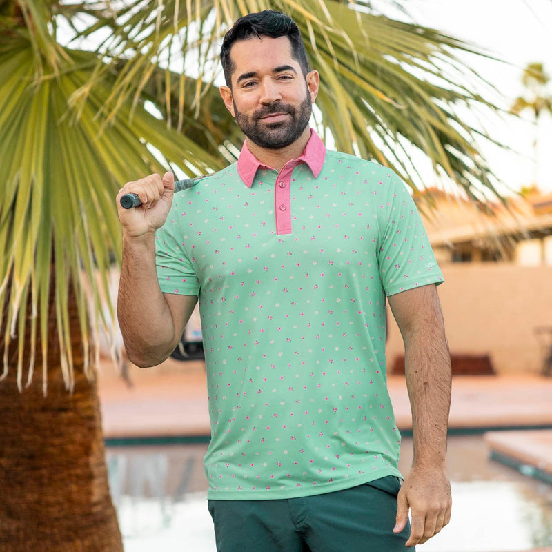 RSVLTS Georgia in Bloom All-Day Polo in Green — detail 2