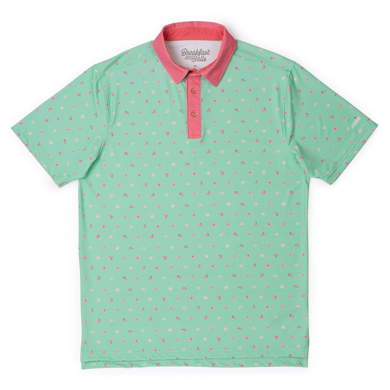 RSVLTS Georgia in Bloom All-Day Polo in Green — front view
