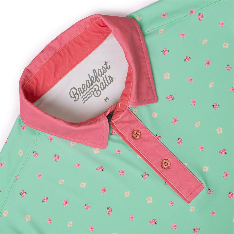 RSVLTS Georgia in Bloom All-Day Polo in Green — detail 3