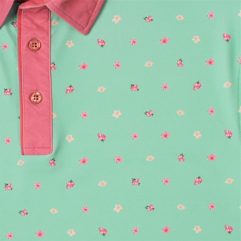 RSVLTS Georgia in Bloom All-Day Polo in Green — detail 4