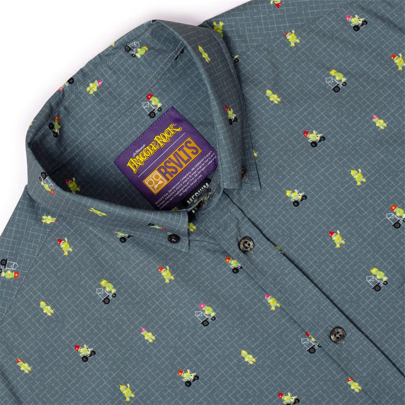 RSVLTS Diggin' Doozers KUNUFLEX Short Sleeve Shirt in Gray — detail 8