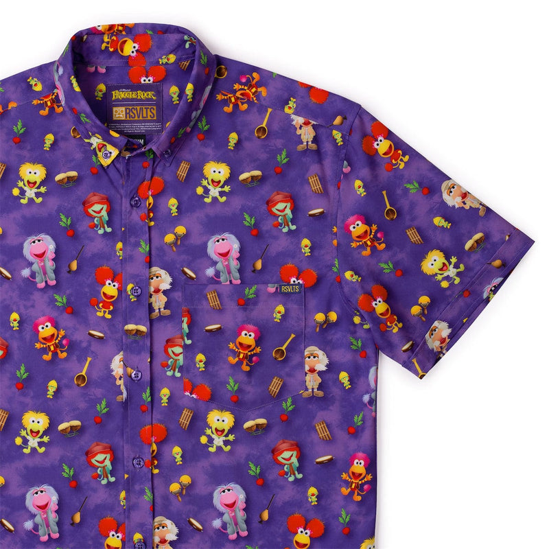 RSVLTS Down at Fraggle Rock! KUNUFLEX Short Sleeve Shirt in Purple — detail 2