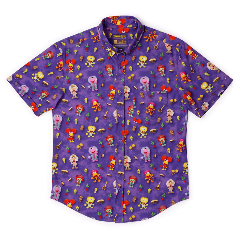 RSVLTS Down at Fraggle Rock! KUNUFLEX Short Sleeve Shirt in Purple — detail 3
